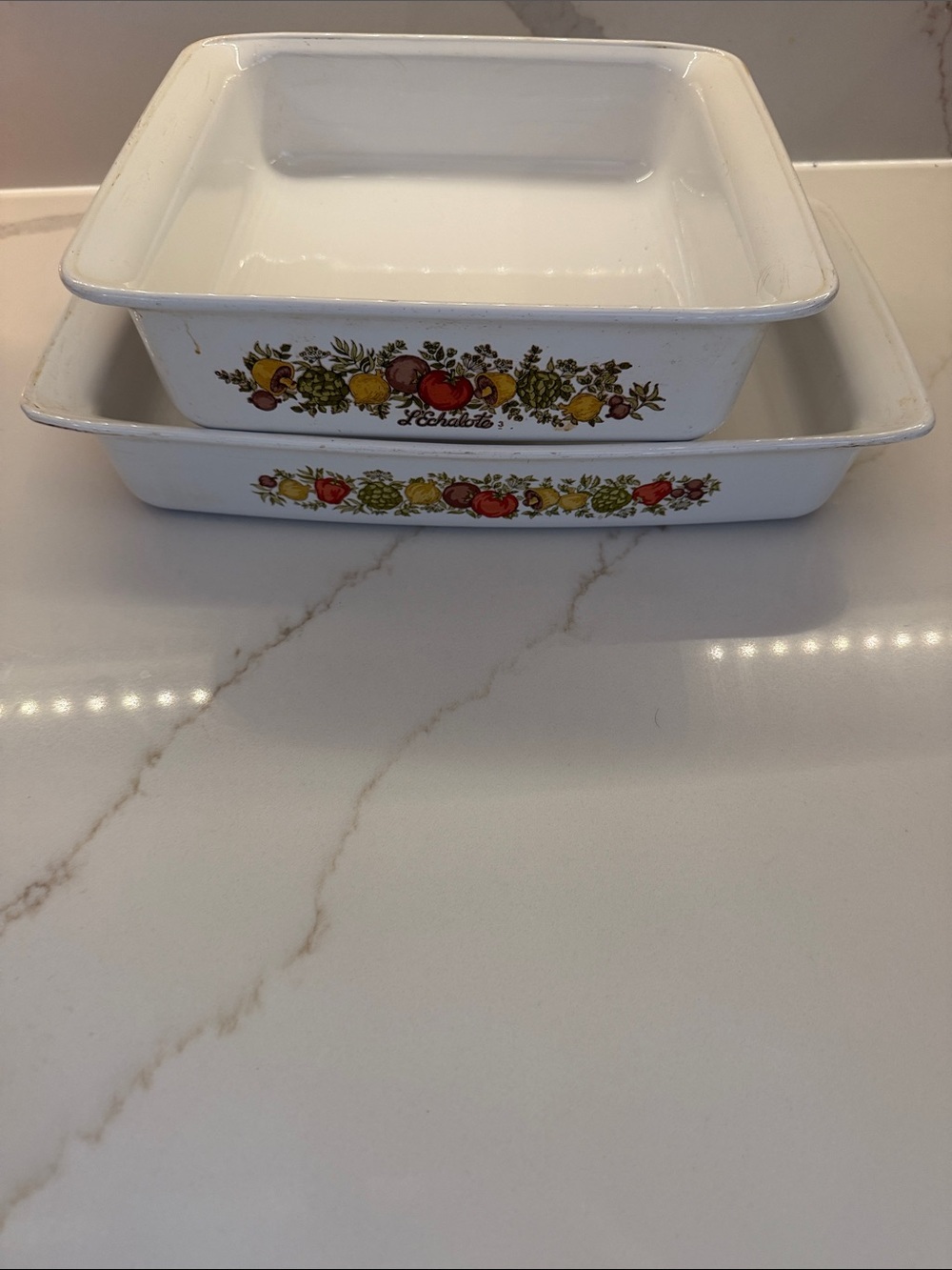 Corningware Spice of life Baking Dishes- Set of 2